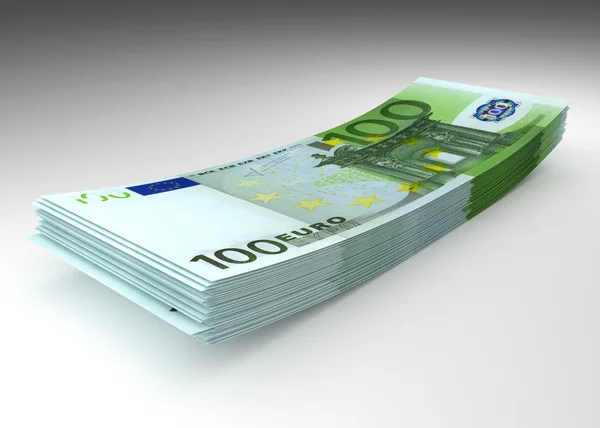 Geld - Stapel von Euro-Banknoten — Stockfoto