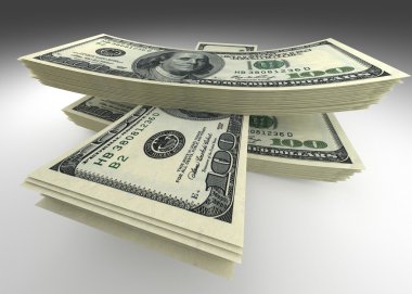 Para yığını. Dolar
