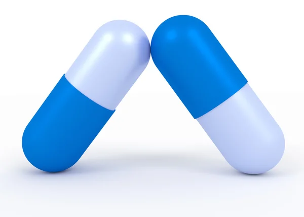 Two capsule pills — Stock Photo, Image