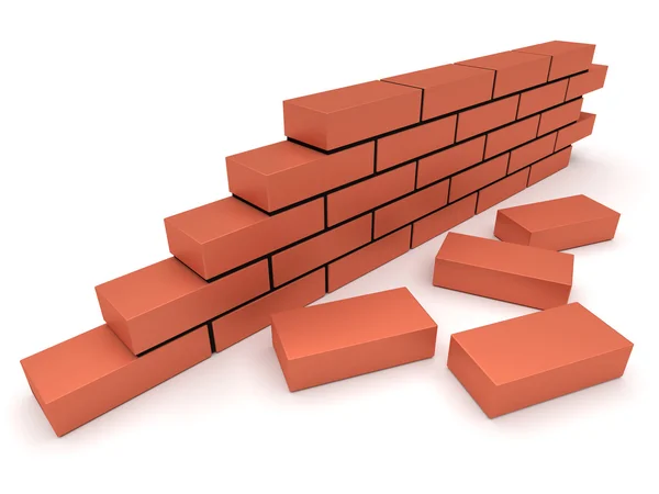 Brick wall. Concept of building and construction — Stock Photo, Image