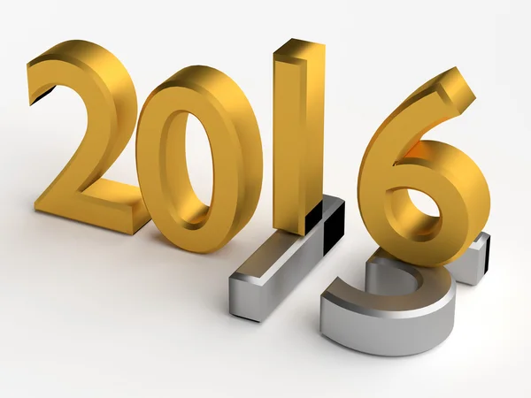 3d numbers. 2016 year over 2015 — Stock Photo, Image