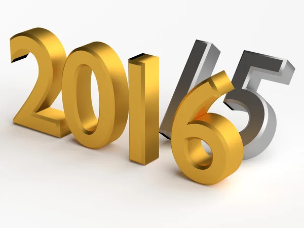 3d numbers. 2016 year over 2015 — Stock Photo, Image