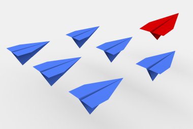 Liderlik kavramı. 3D uçak