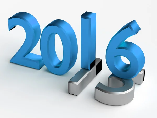 3d numbers. 2016 year over 2015 — Stock Photo, Image