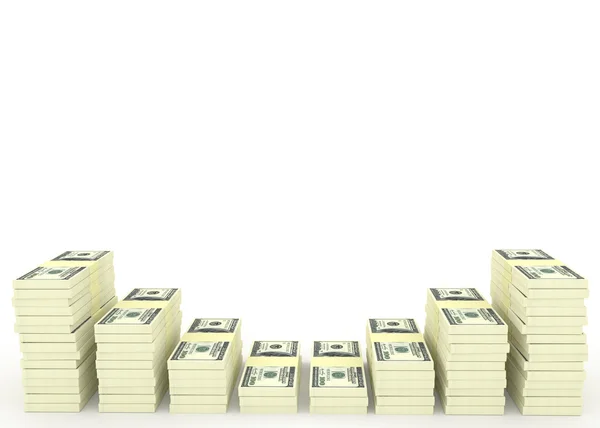 Pengar stack med tomt utrymme för text. Finance begrepp — Stockfoto