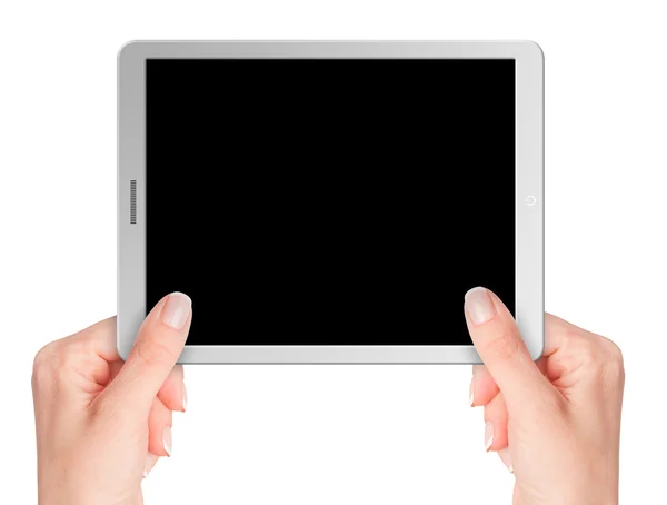 Tablet computador moderno com fundo em branco — Fotografia de Stock