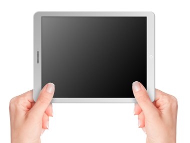 Modern bilgisayar tablet elinde