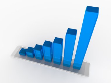 artan ilerleme ile 3D grafik