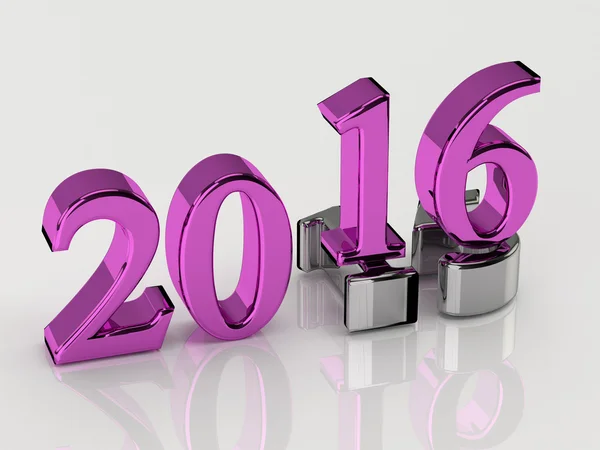 3d numbers. 2016 new year over 2015 — Stock Photo, Image