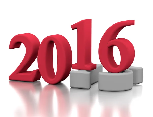 2016 новий рік змінив текстовий дизайн 2015 року — стокове фото