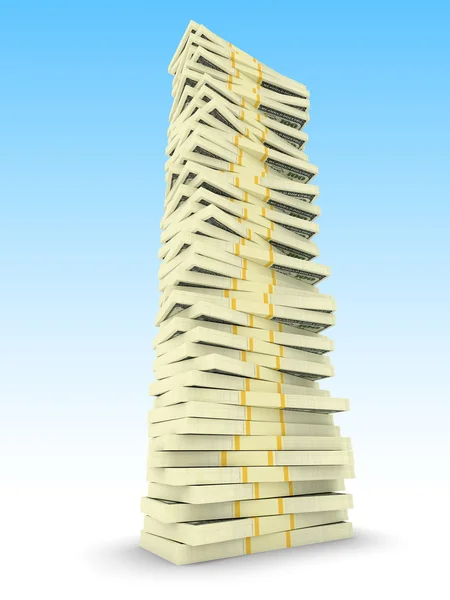 Une grosse pile de dollars. Concepts financiers — Photo