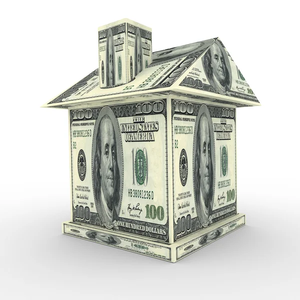 3d house from the money — Stock Photo, Image