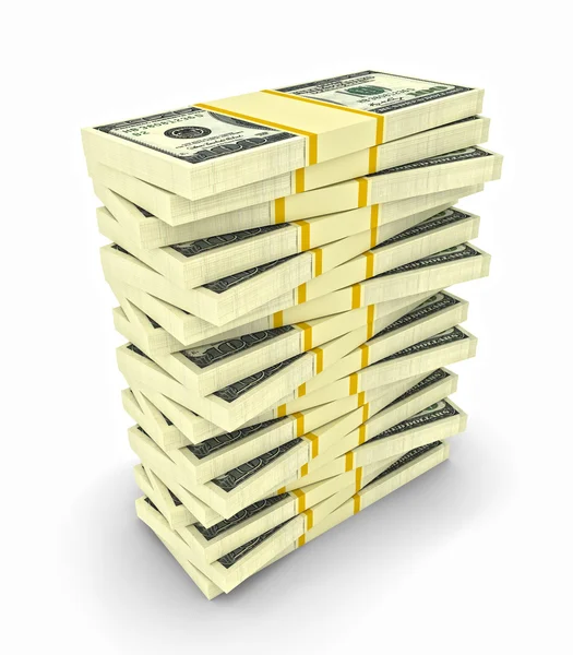 Big money stack from dollars — Stock Photo, Image