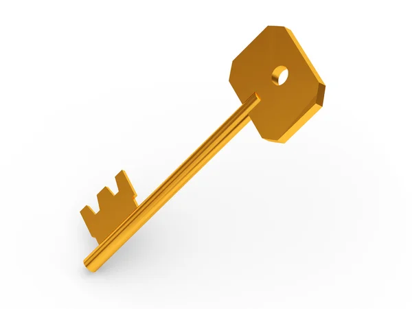 One gold keys — Stock Photo, Image