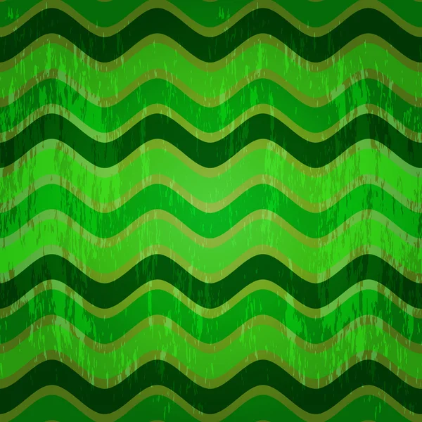 Seamless pattern with green waves — Stock Vector