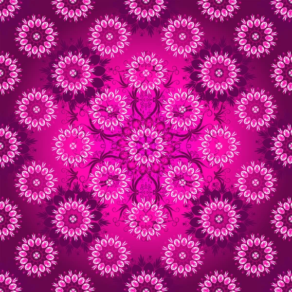 Modèle vintage violet sans couture — Image vectorielle