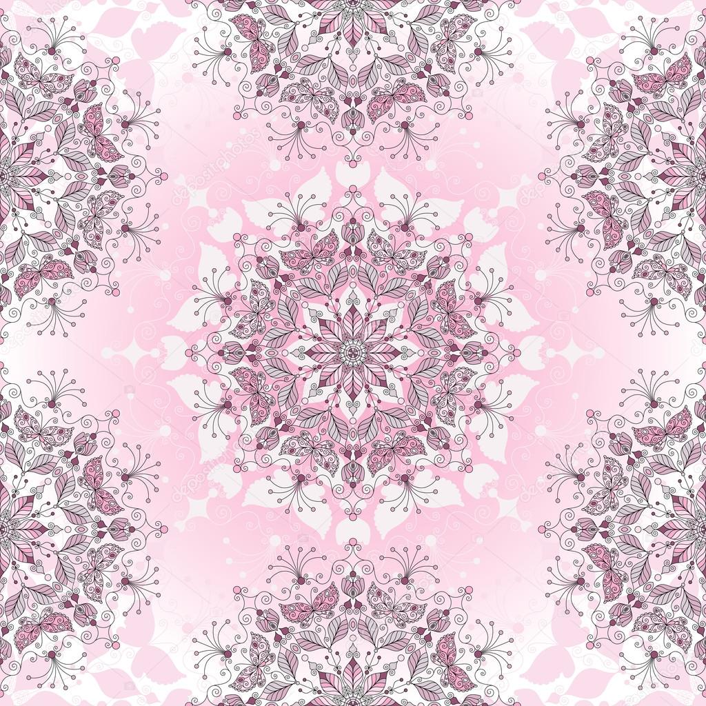 Vintage seamless pink pattern