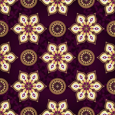 Vintage koyu mor seamless modeli 