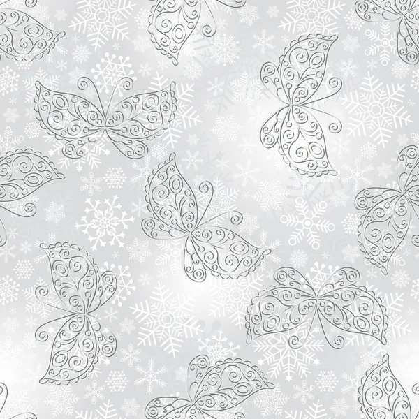 Winter seamless silvery spotty pattern — Stock Vector