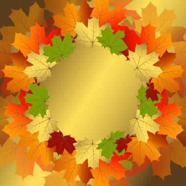 Sonbahar dekoratif çerçeve çiçek