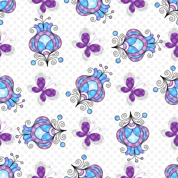 Printemps motif floral sans couture — Image vectorielle