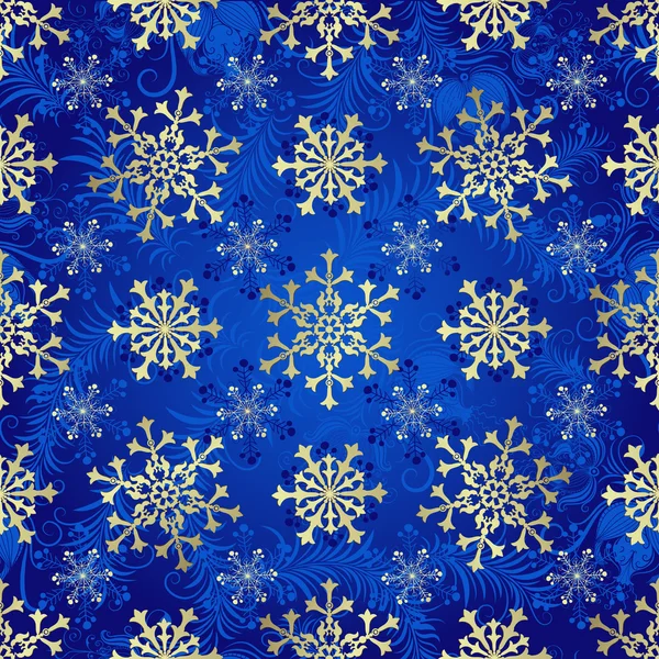 Seamless dark blue christmas pattern — Stock Vector