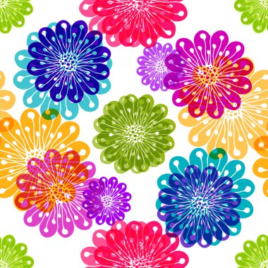 Dikişsiz çiçek renkli desen