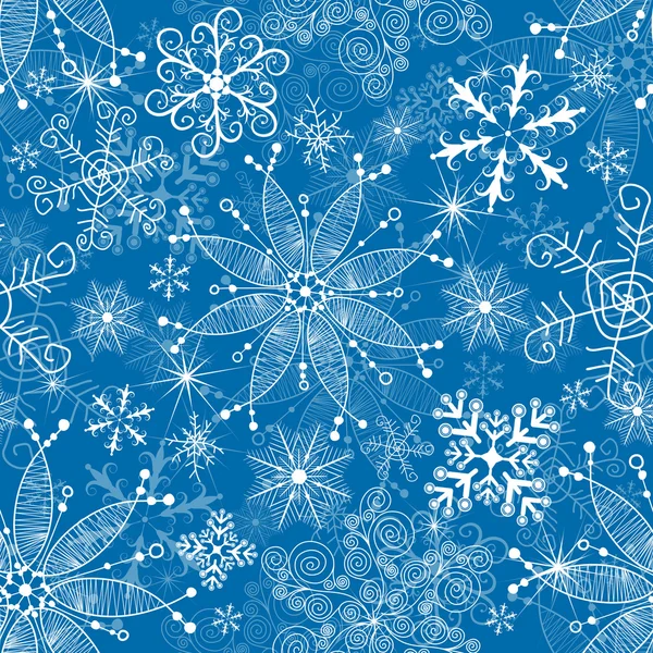 Modèle de Noël bleu sans couture — Image vectorielle