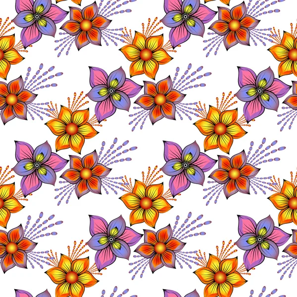 Floral seamless spring pattern — Stock Vector