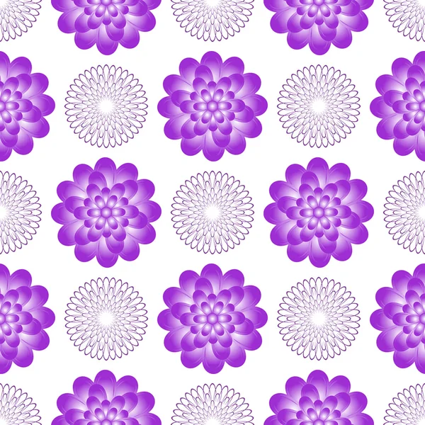 빈티지 꽃으로 원활한 부드러운 패턴 — 스톡 벡터