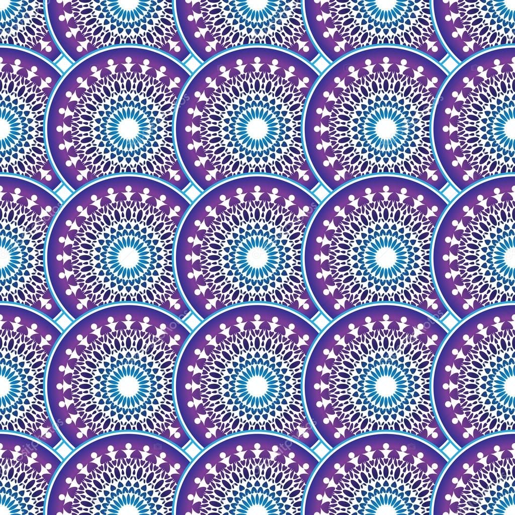 Colorful vintage violet-blue-white seamless pattern — Stock Vector ...
