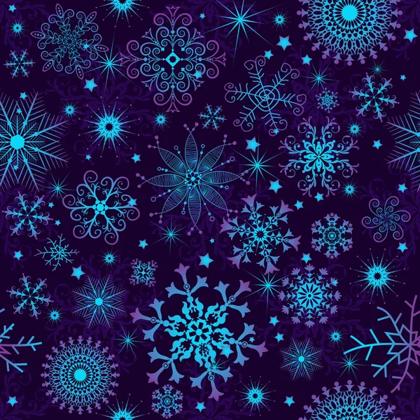 Naadloze violet Kerst patroon — Stockvector