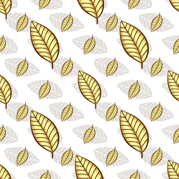 Autumn seamless white floral pattern — Stock Vector