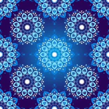 Sorunsuz koyu mavi vintage Noel örnek