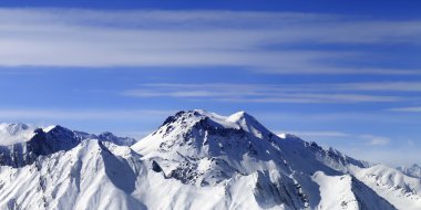 Kış dağların panoramik görünüm
