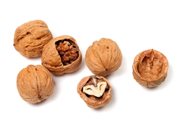 Walnuts on white background — Stock Photo, Image