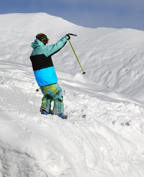 Skier on off-piste slope — Stock Photo, Image