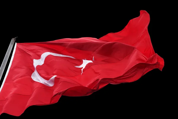 Turkish flag waving in wind — Stock Photo, Image