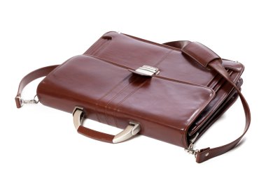 kahverengi deri evrak çantası