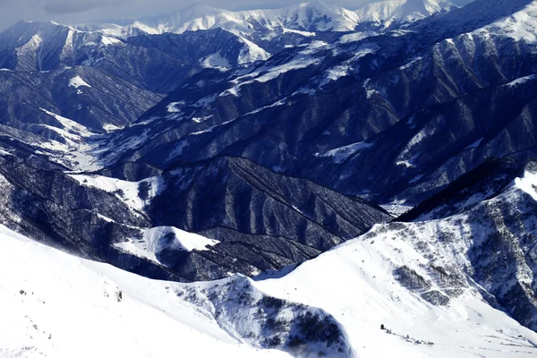 Top view on off-piste slope — Stock Photo, Image