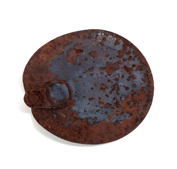 Old rusty cap of tin can — Stock Photo, Image