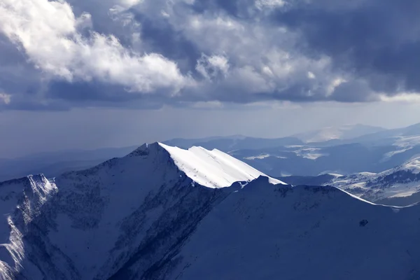 Evening sunlight mountains — Stock Photo, Image