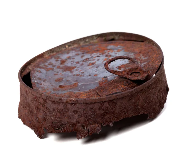 Старые ржавые tincan — стоковое фото