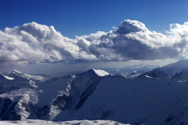 Evening sunlight mountains — Stock Photo, Image