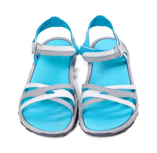 Pair of summer sandals. Front view. — Stock Photo, Image