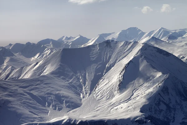 Mountain with icy slope in evening Royalty Free Stock Photos