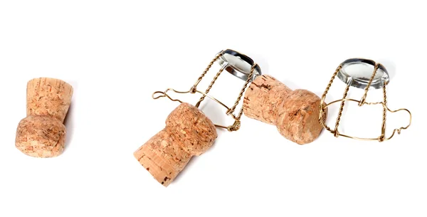 stock image Corks from champagne wine and muselets