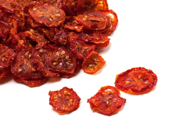 Fatias secas de tomate maduro — Fotografia de Stock