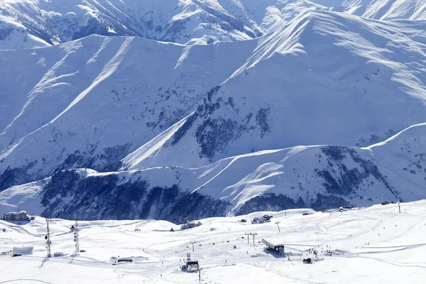 スキー斜面のトップ ビュー — ストック写真