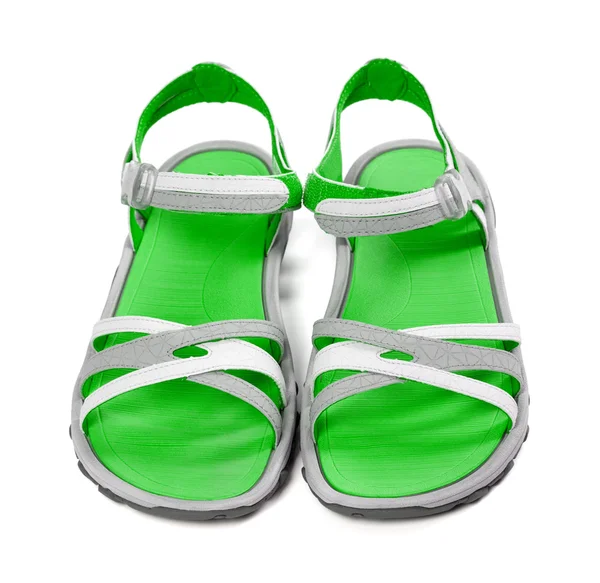 Paar Sommer Sandalen. Vorderansicht. — Stockfoto